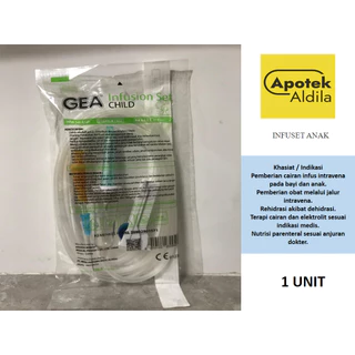 INFUSET ANAK GEA UNTUK MENYALURKAN CAIRAN INFUS