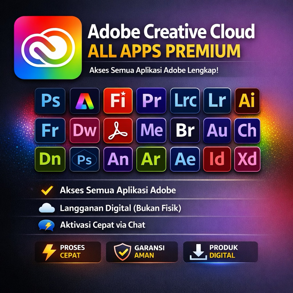 Jual Adobe Creative Cloud Pro All Apps CC | Generative AI Firefly ...