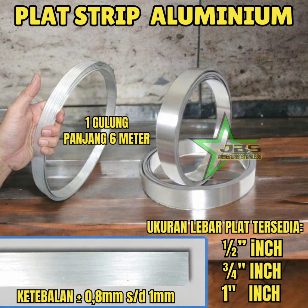 Jual PLAT STRIP ALUMINIUM 1/2