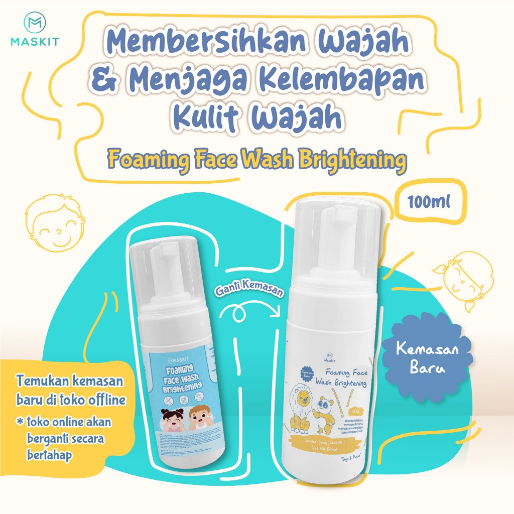 Jual Maskit Kids & Baby Foaming Face Wash Brightening - Sabun Cuci Muka ...