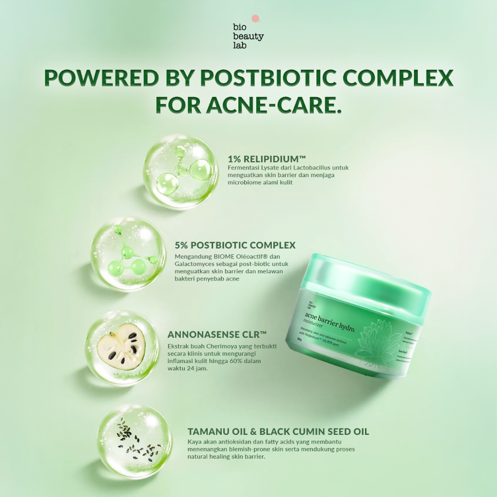 Jual Bio Beauty Lab Acne Barrier Hydro Moisturizer | Shopee Indonesia