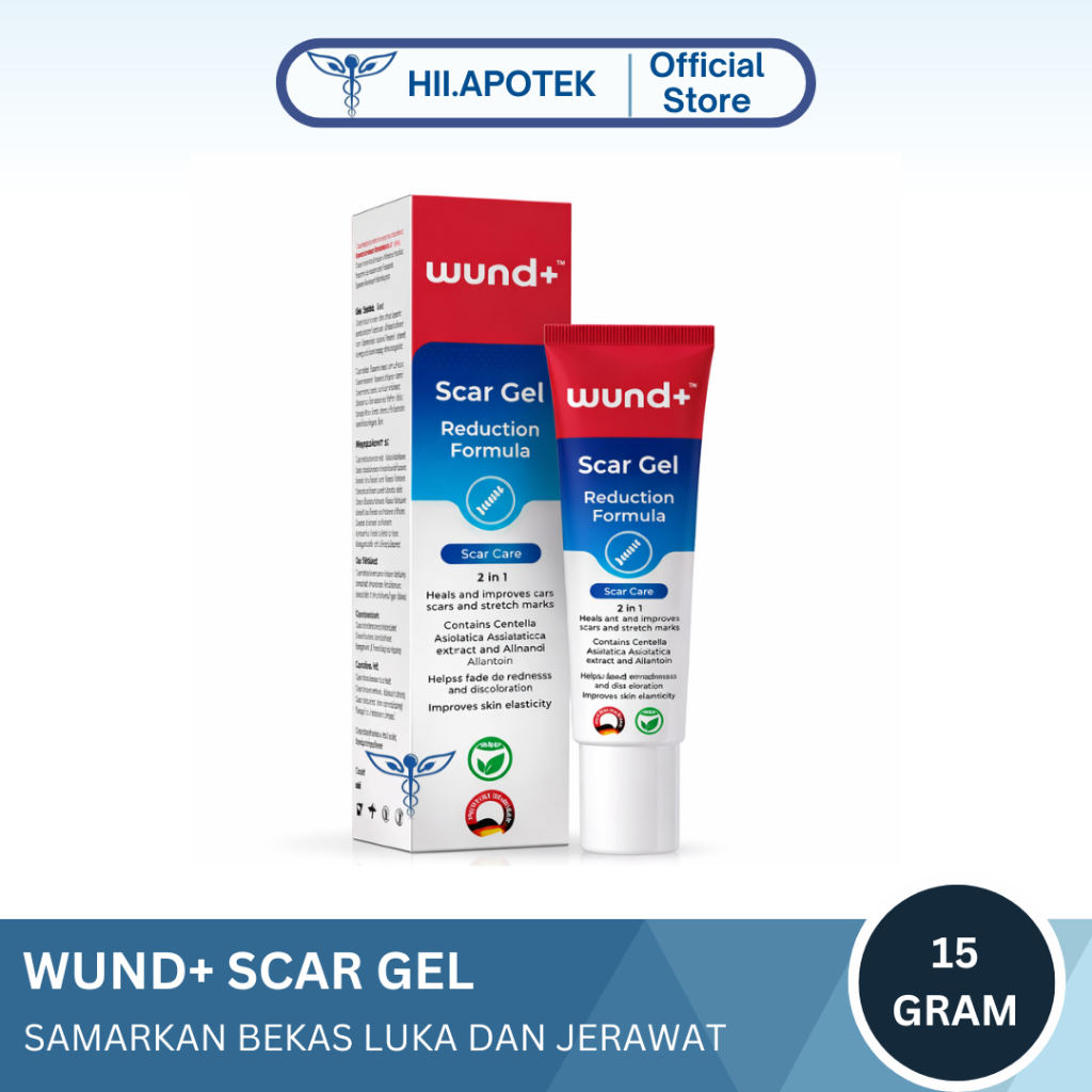 Jual wund+ Scar Gel - Penghilang Bekas Luka Caesar 15gr | Shopee Indonesia