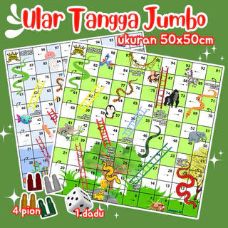 Ular Tangga Jumbo Besar Mainan Edukasi Edukatif Motorik Kado Unik Gift Viral Kado Unik Ulang tahun