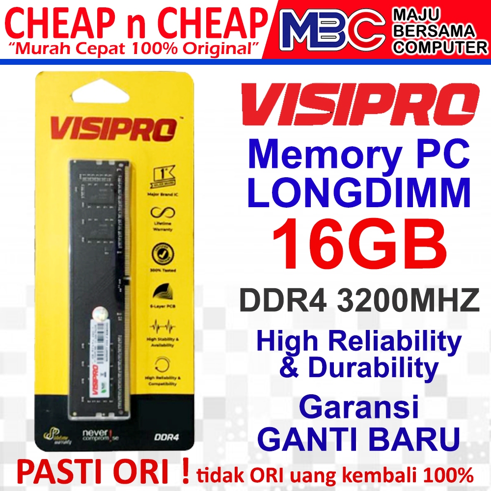 Jual Ram PC Visipro DDR4 8GB 3200Mhz Original - Memory Longdimm ...