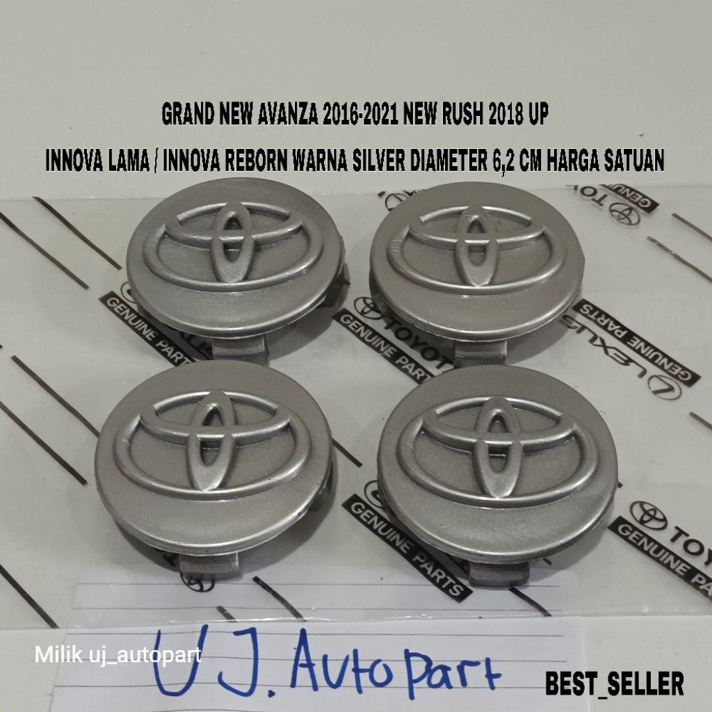 Jual Dop roda tutup velg innova lama grand avanza new rush warna silver ...