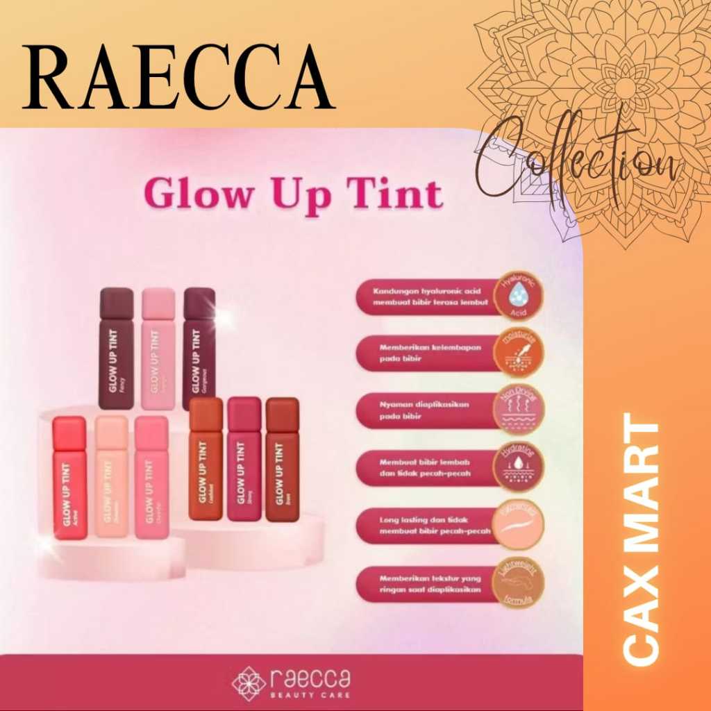 Jual RAECCA Glow Up Tint Lip Tint - Long Lasting Dan Hyaluronic Acid ...