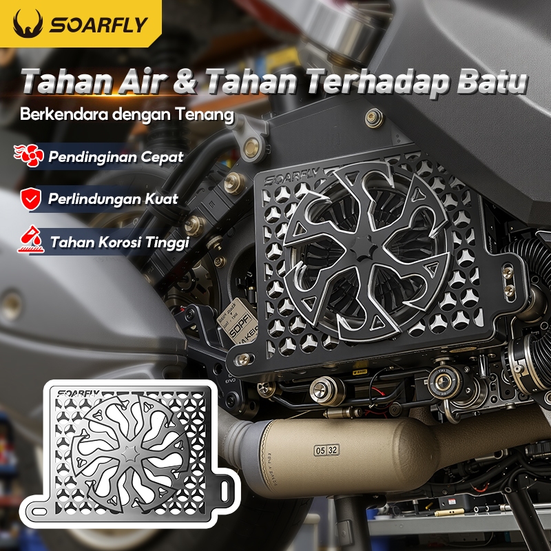 Jual SOARFLY Cover Radiator Spinner Bintang STAR Vario Nmax Aerox Lexi ...