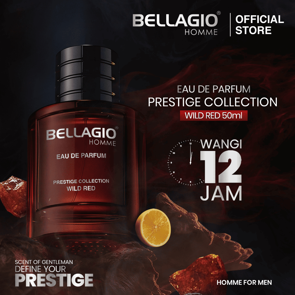 Jual Bellagio EDP Prestige Collection Wild Red 50ml – Parfum Lokal