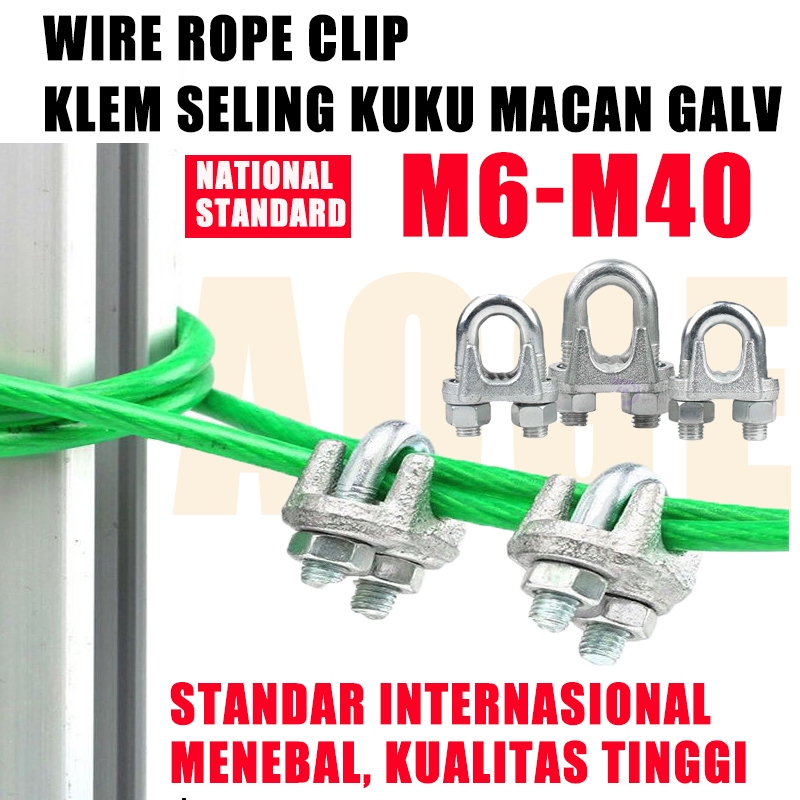 Jual penjepit tali seling 32 mm - 40 mm klem kuku macan galvanis wire ...
