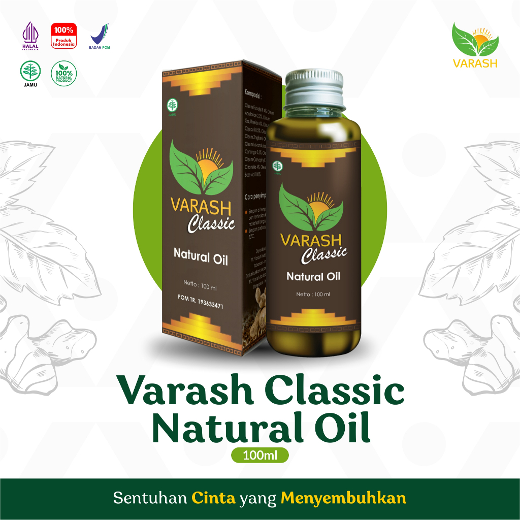 Jual Minyak Varash Classic Natural Oil Original free tutup flip top ...