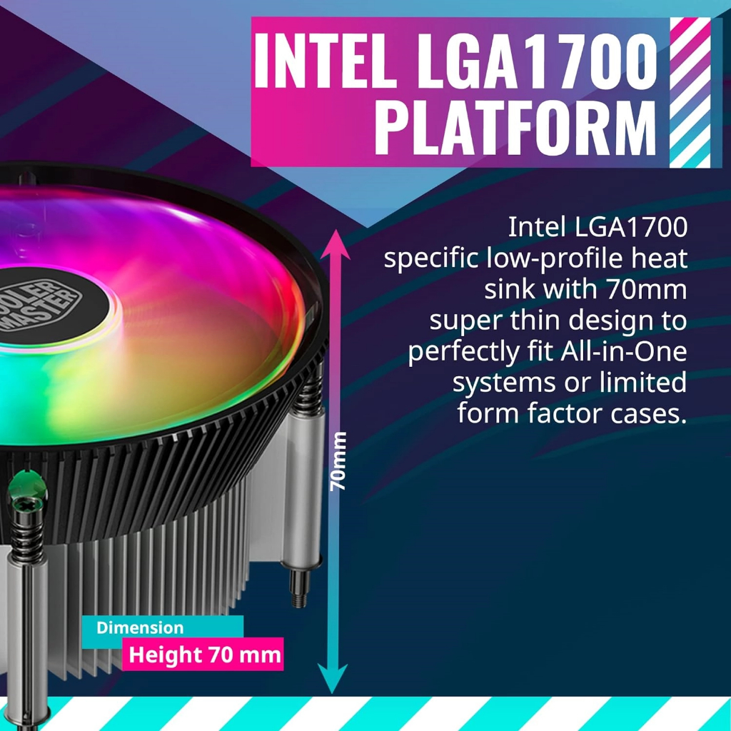 Jual Cooler Master i70C ARGB CPU Cooler Fan Socket Intel LGA1700 ...