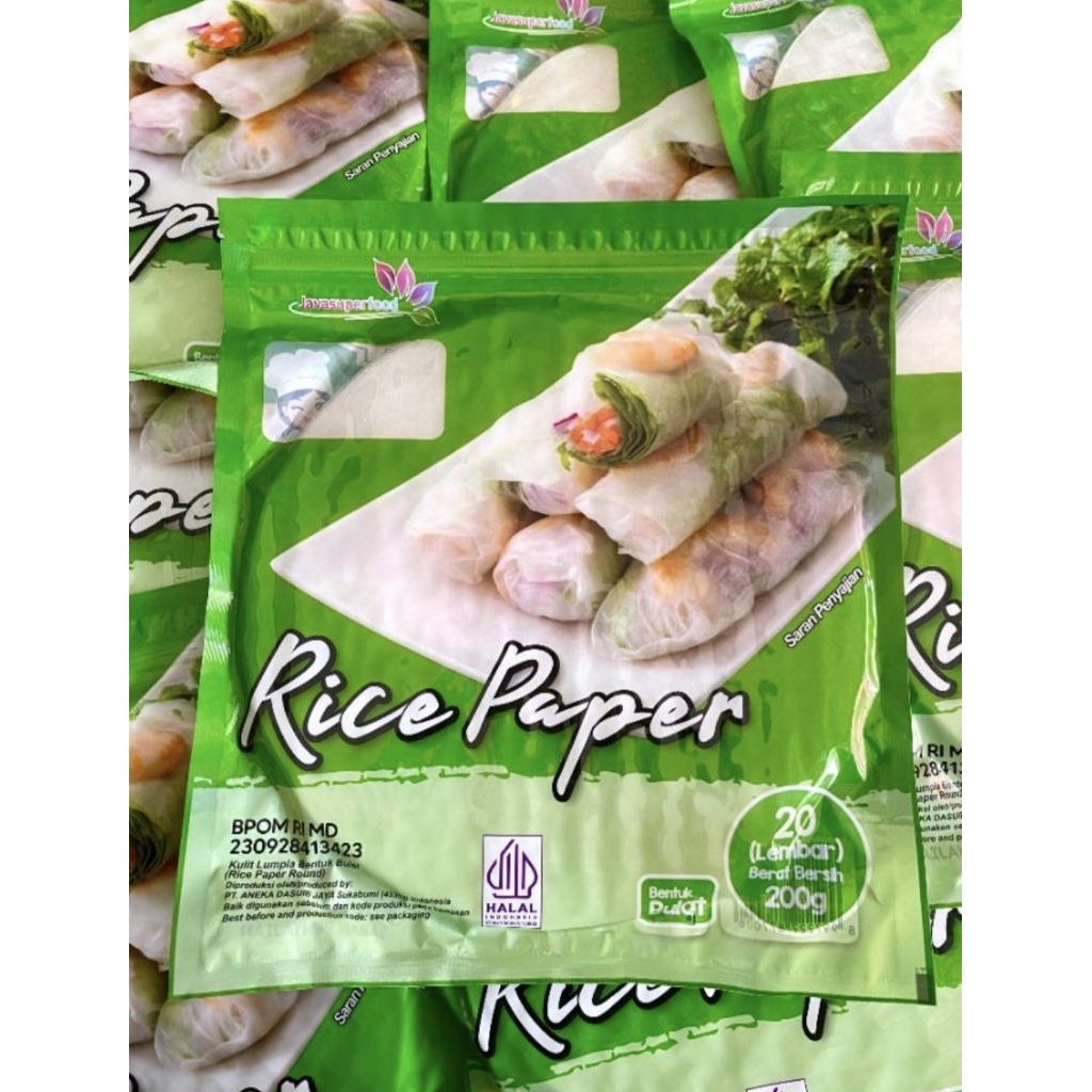 Jual RICE PAPER 200 GR ISI 20 LEMBAR | Shopee Indonesia