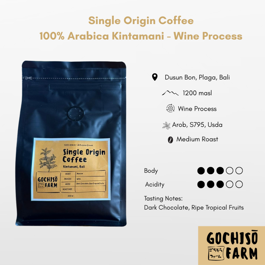 Jual Gochiso Farm Single Origin Coffee 100% Arabica Kintamani - Wine ...