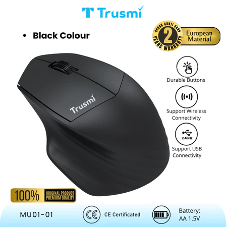 Mouse 2.4G/BT Ergonomic Contoured-Shape Design Wireless