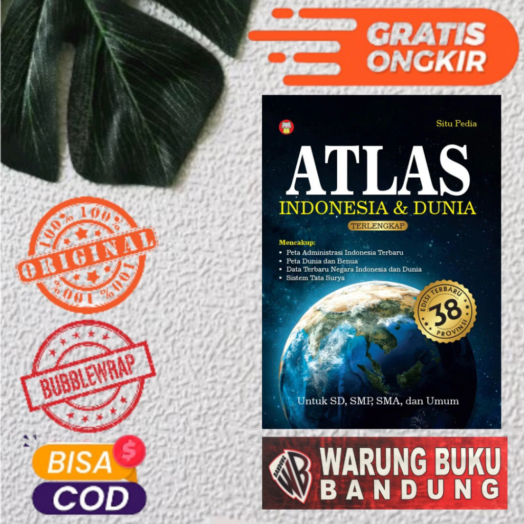 Jual Buku Atlas Indonesia dan Dunia Terlengkap 38 Provinsi - Yrama ...