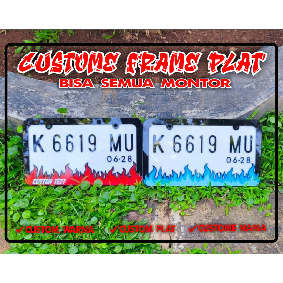 Jual CUSTOM FRAME PLAT NOMOR AKRILIK VIRAL MODEL JDM SUDAH PNP SEMUA ...