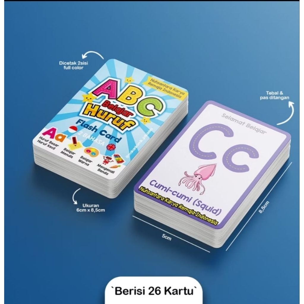 Jual flash card mainan edukasi anak/ flash card kartu pintar belajar ...