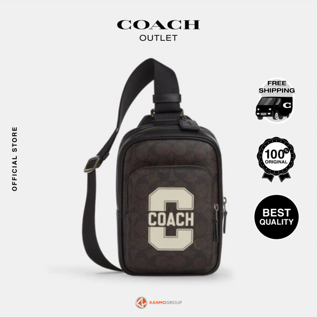 Jual Coach Racer Sling Pack With Varsity Graphic - Tas Selempang Pria ...