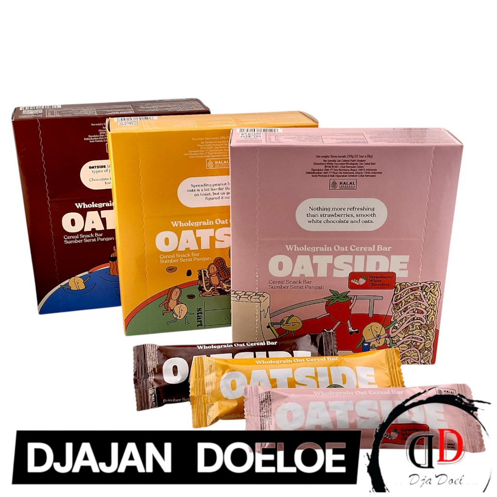 Jual Oatside Wholegrain Oat Cereal Bar BOX - Netto 18gr x 12 bks ...