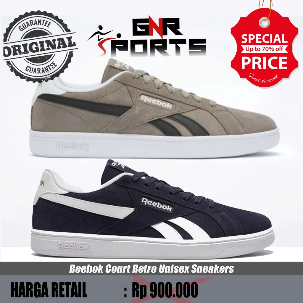 Jual Sepatu Reebok Court Retro Unisex Sneakers 100208930 Original 100% ...