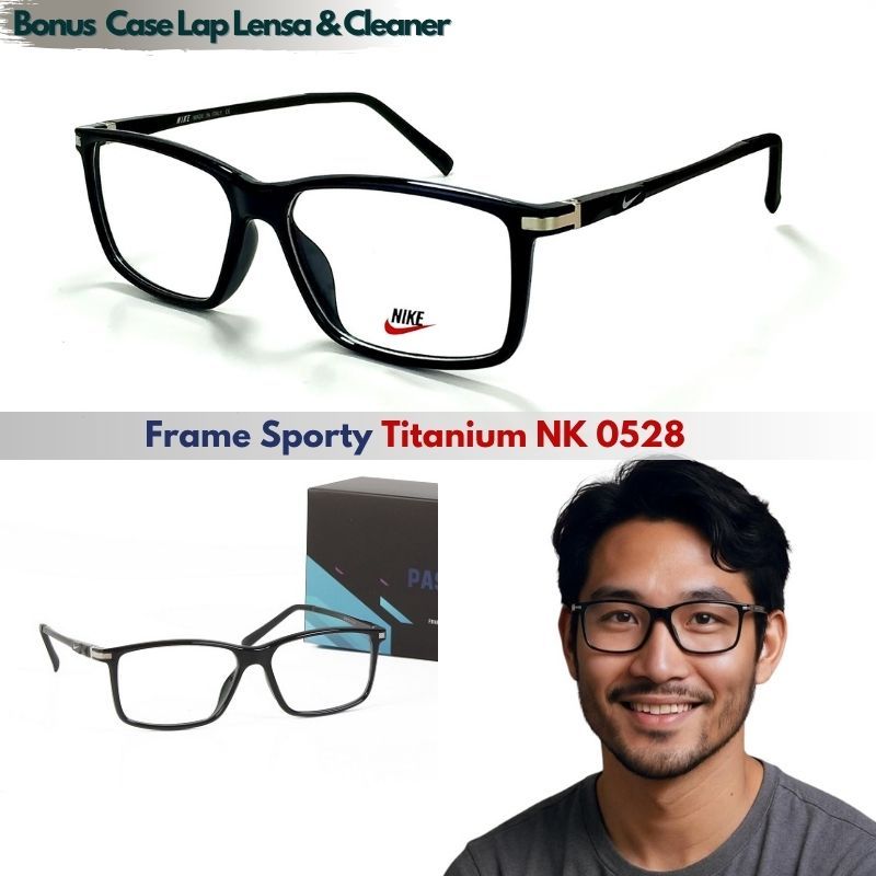 Jual Frame Kacamata Pria NK 0528 Sporty Kacamata Minus Photocromic ...