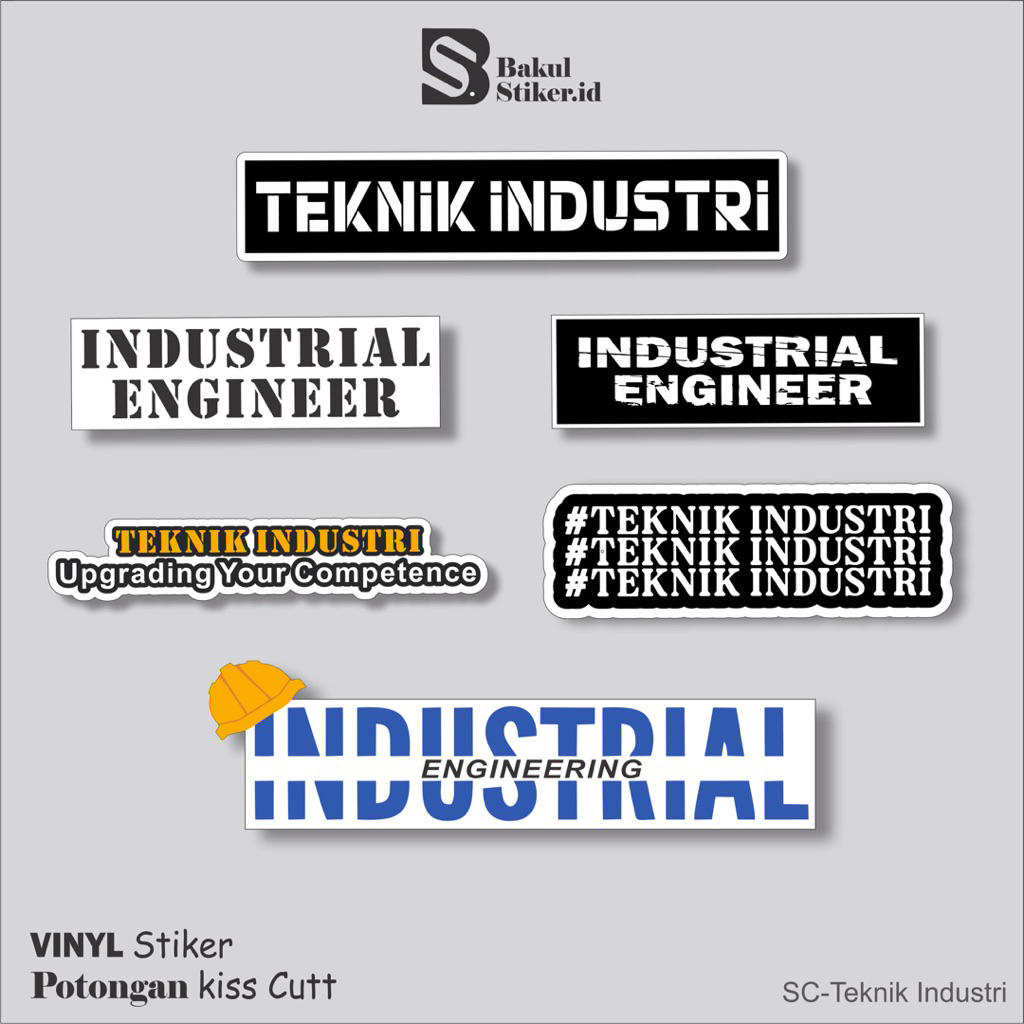 Jual stiker cutting premium Teknik industri / stiker Industrial ...