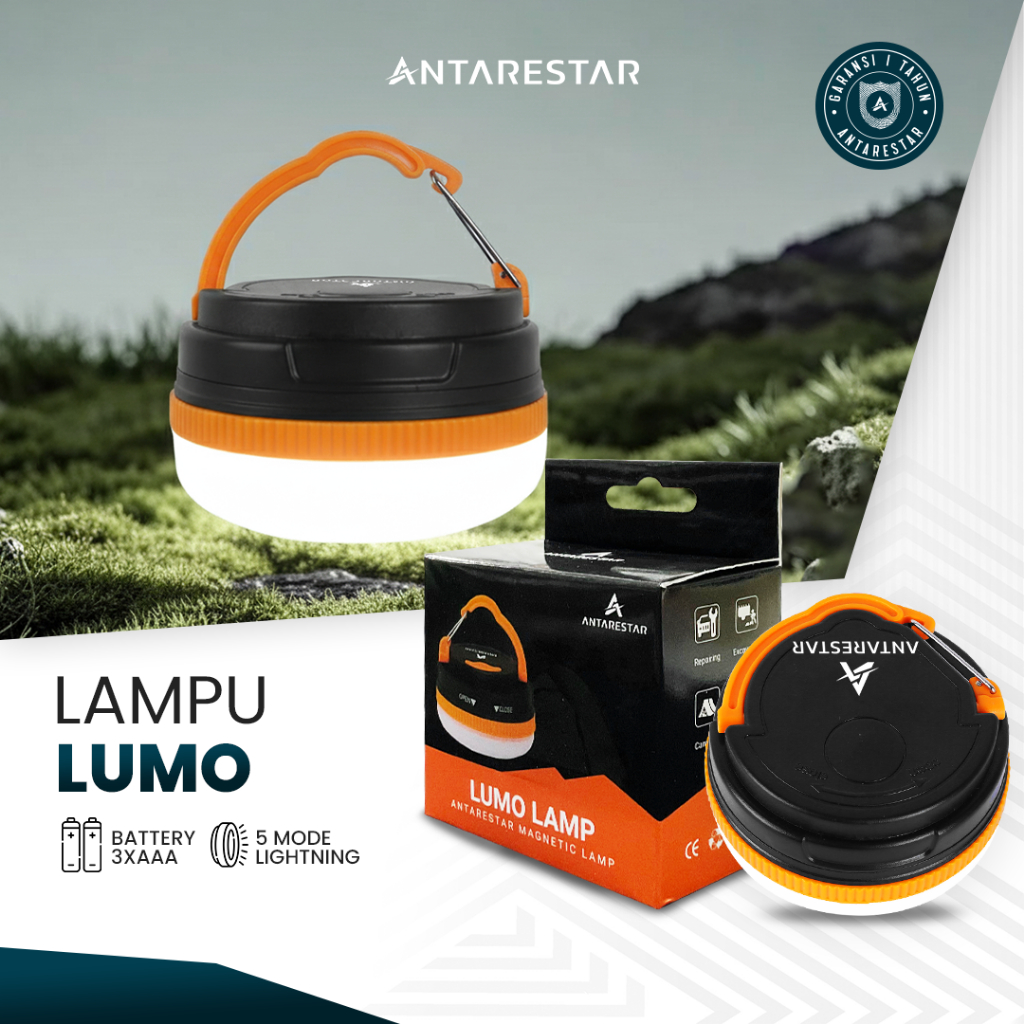 ANTARESTAR Official - Lampu LUMO Camping Model Bakpao Emergency Led Tenda Camping Senter Camping Mini