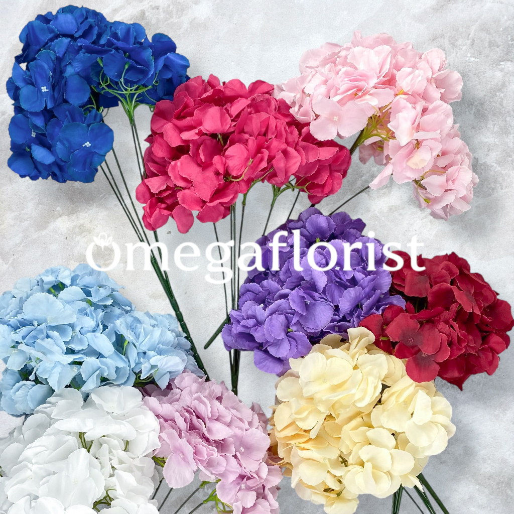 Jual BUNGA HORTENSIAJUMBO K5/HYDRANGEA 5CABANG/BUNGA HORTENSIA PALSU ...