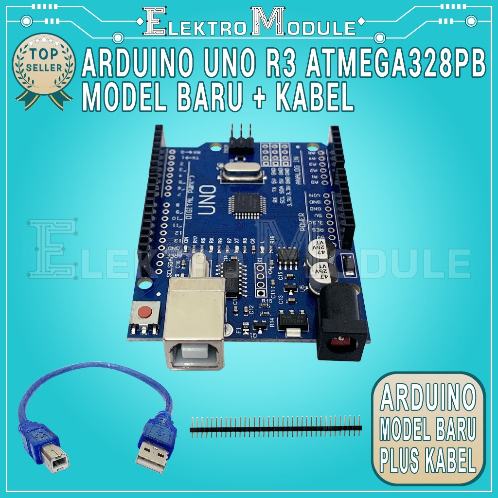 Jual Uno R3 - Arduino Uno Compatible Atmega328PB + Kabel Arduino Uno R3 ...