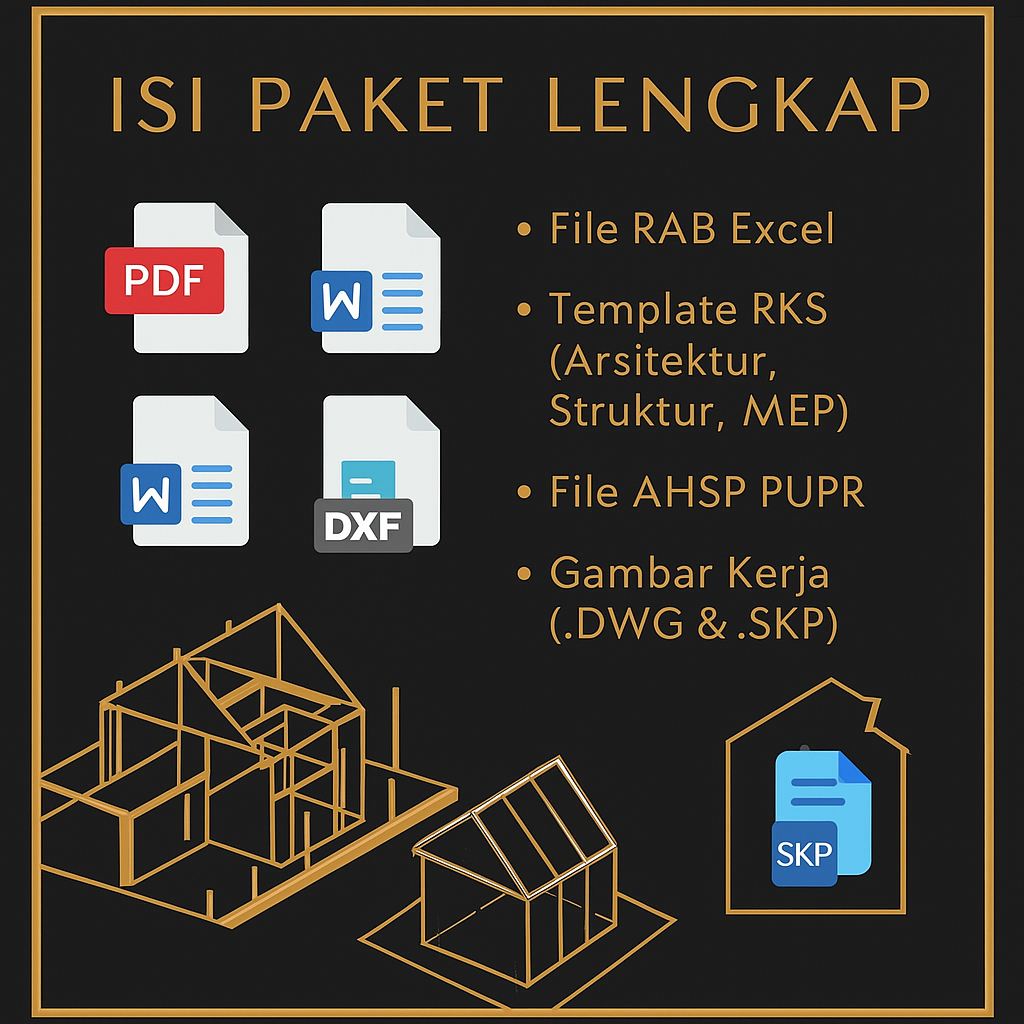 Jual Template RAB Rumah Lengkap Excel + RKS + AHSP + Gambar Kerja ...