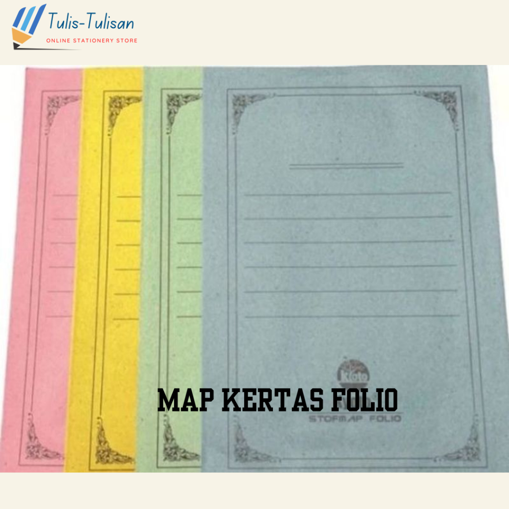 Jual Stopmap Kertas Folio Kyoto Map Arsip Dokumen F4 (Merah, Kuning ...
