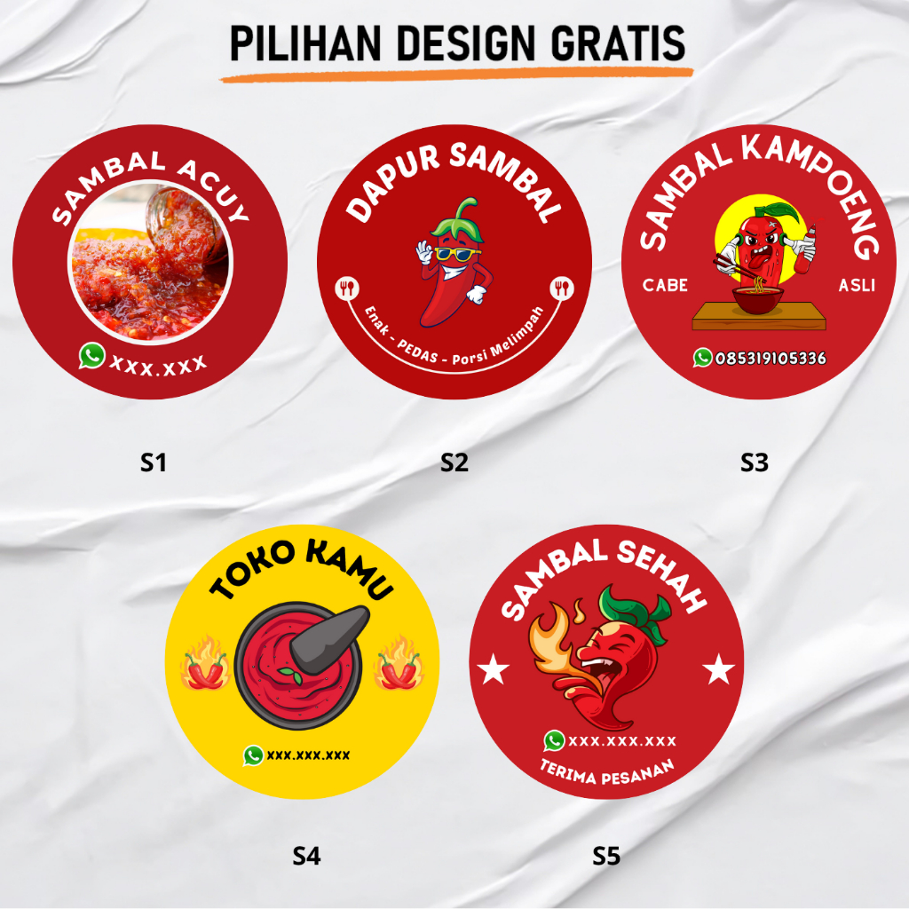 Jual STIKER / STIKER SAMBAL / STIKER SAMBEL / STIKER BASRENG / STIKER ...