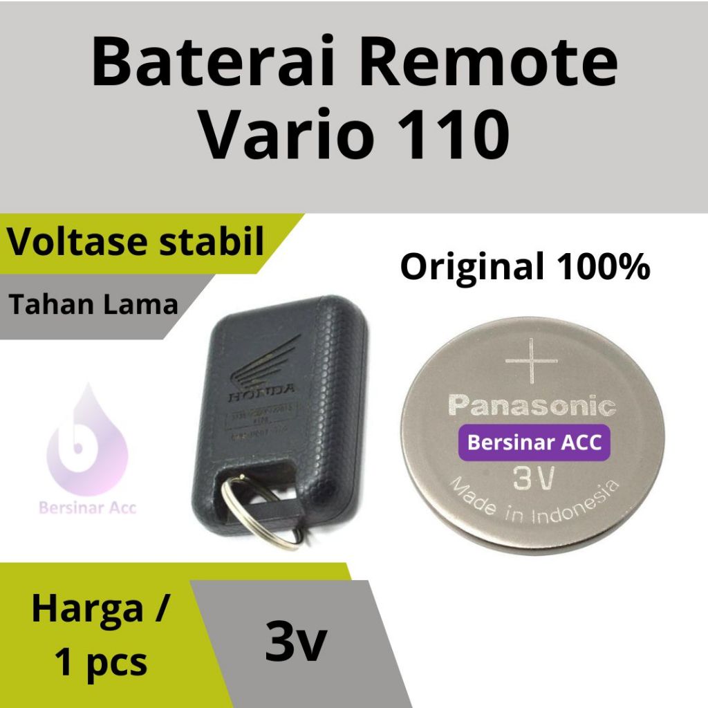 Jual Baterai Remote Vario 110 Fi Led Original Panasonic | Shopee Indonesia
