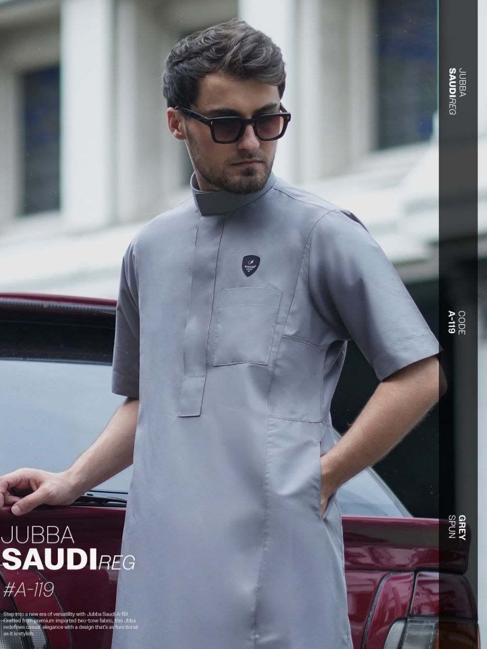 Jual Samase jubba saudi a119 reguler lengan pendek katun spun zipper s ...