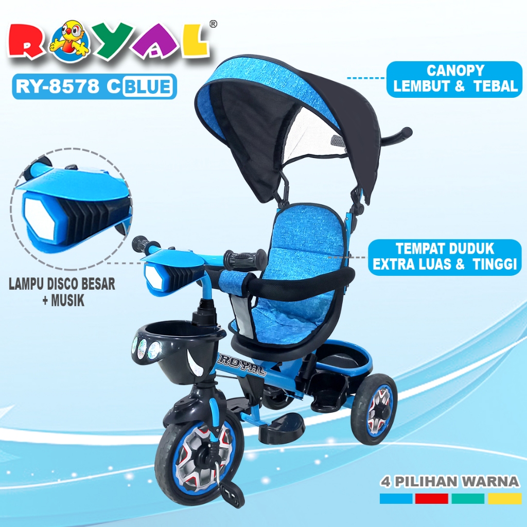Jual STROLLER BIKE ROYAL TIPE RY-8378 SEPEDA RODA TIGA ANAK IN