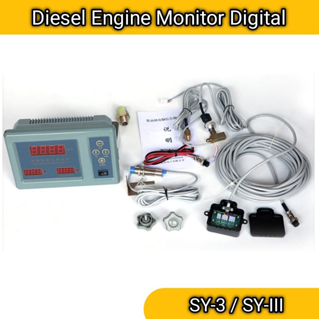 Jual SY-3 Marine Diesel Engine Monitor - Indikaror Thacometer RPM Oil ...