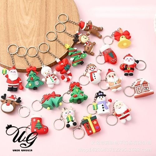 Jual GANTUNGAN KUNCI ORNAMEN NATAL MINI GK-1591 GANCI KEYCHAIN LUCU ...