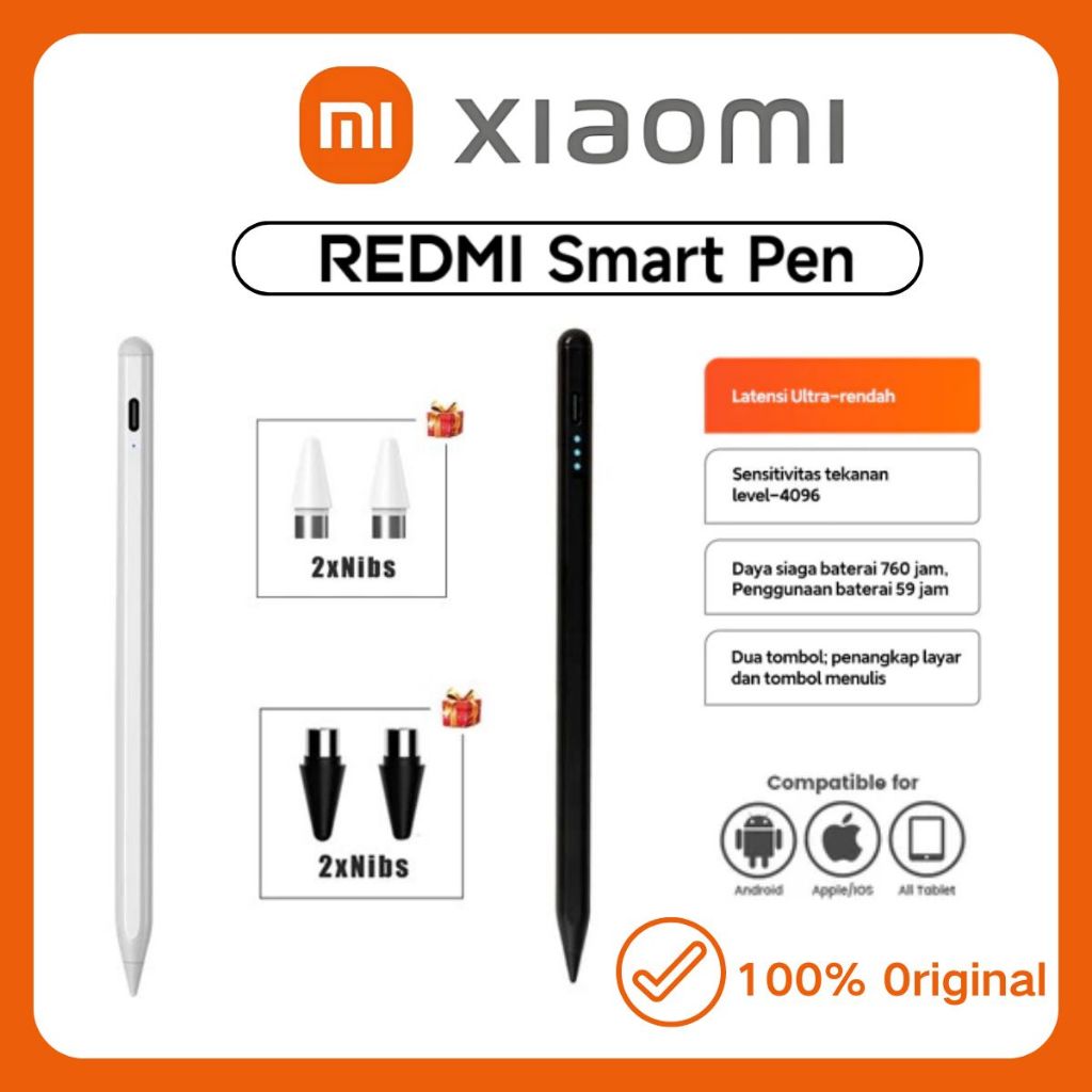 Jual Xiaomi Redmi Smart Pen Official pad se stylus pen Compatible Model ...