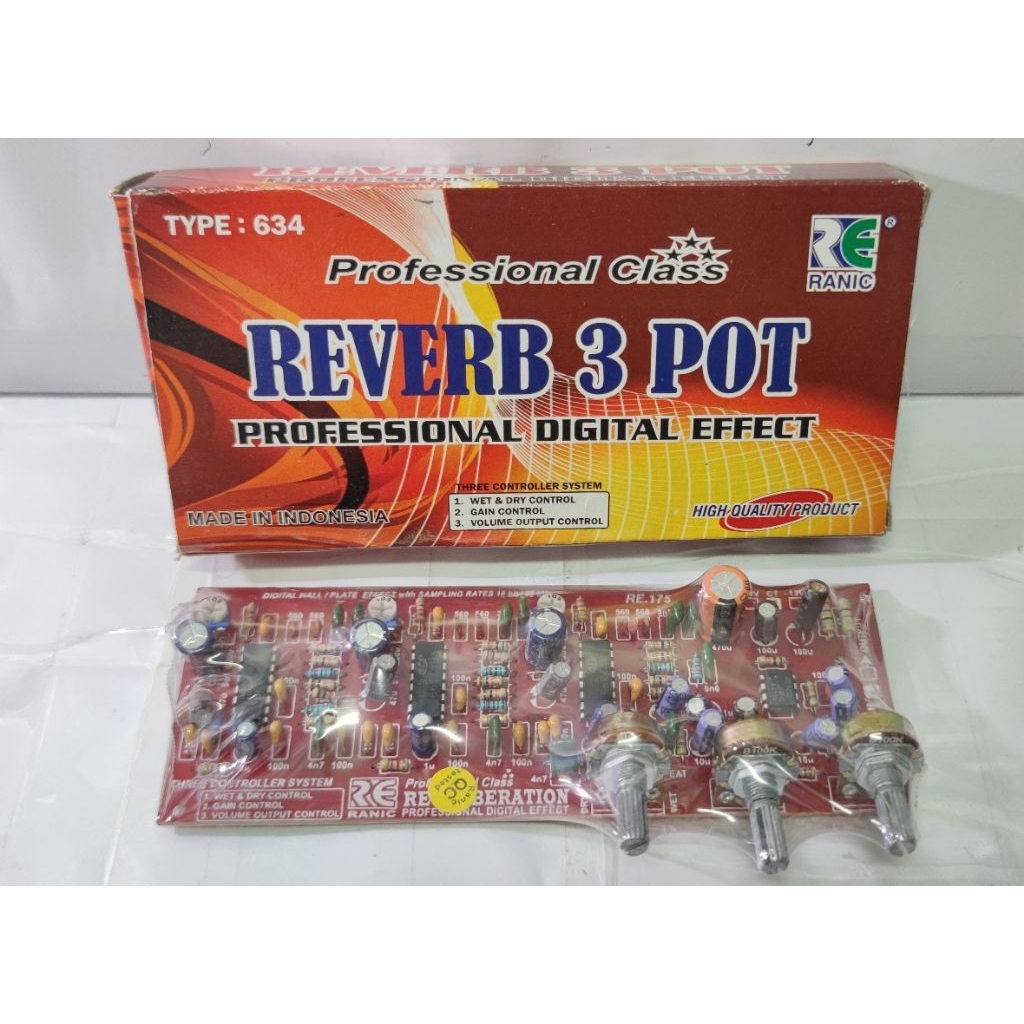 Jual RANIC KIT REVERB 3 POTENSIO PROFESIONAL DIGITAL EFFECT TYPE(634 ...