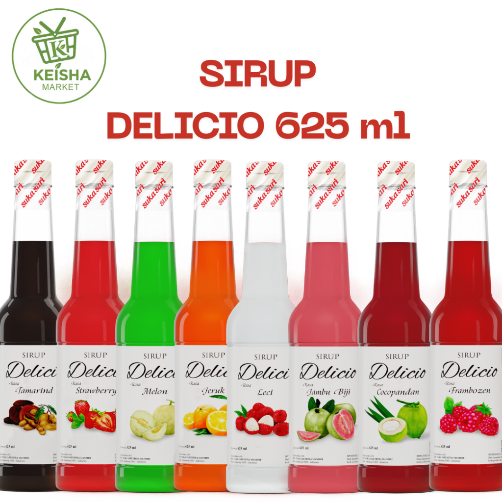 Jual Syrup Delicio Botol Pet 625 ml (ASLI) | Shopee Indonesia