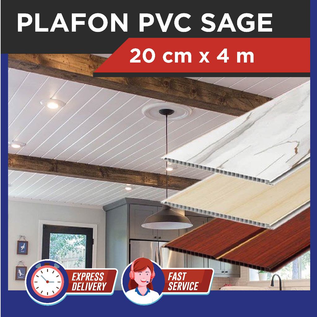 Jual PVC Plafon Sage Varian 20 cm x 4 m / Dr Shield / Plafon UPVC ...