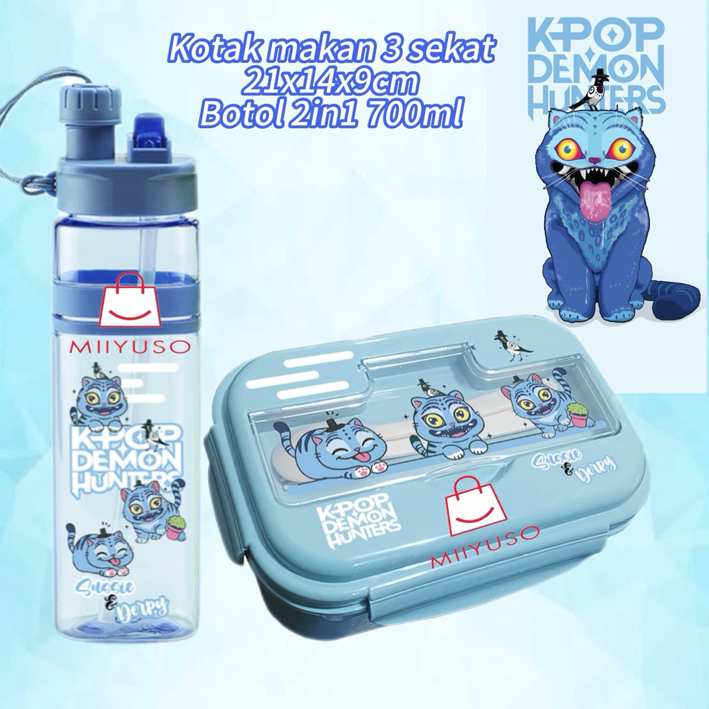 Jual Huntrix Kpop Demon Hunters Lunch Box / Kotak makan Botol minum ...