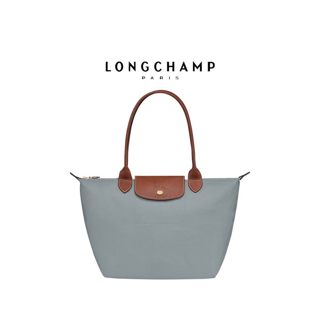 Longchamp Le Pliage L Tote Bag Tas Selempang Wanita Foldable Big Size Grey  Modern Kantor Travel