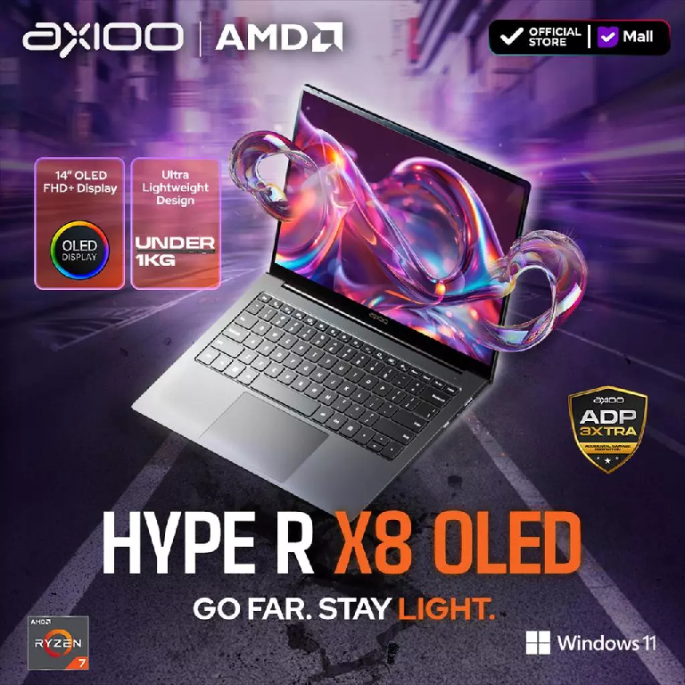 Jual Axioo HYPE R X8 AMD Ryzen 7 Pro 6850U 16GB 512GB Radeon 680M FHD+ ...