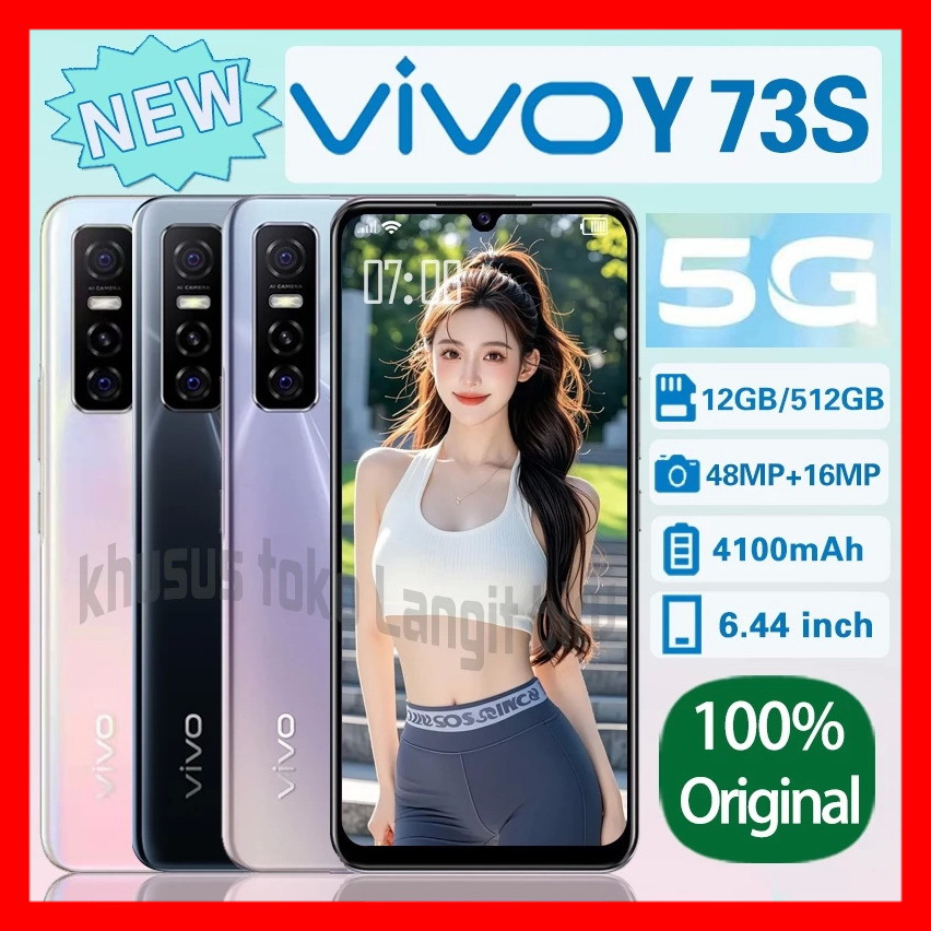 Jual VIVO Y73S 5G SMARTPHONE HP RAM 12GB/512GB Baru ORI HD+ 48MP Kamera ...