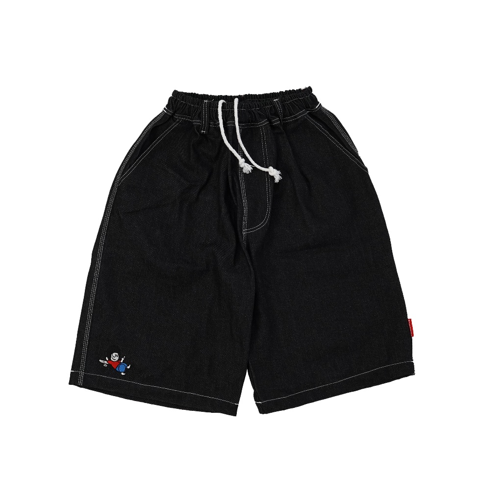 Jual Prince Short Pants Elastic - Raw Black Denim - Principle | Shopee ...