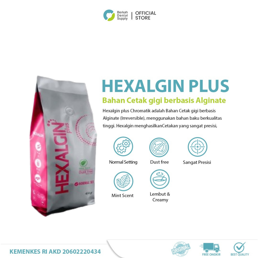 Jual Dental Alginate Hexalgin Plus Pink 454gr | Shopee Indonesia