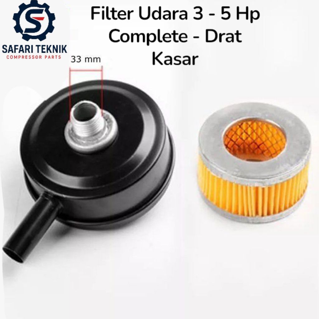 Jual Filter Udara Kompresor Angin 3-5 HP Complete - Drat Kasar | Shopee ...