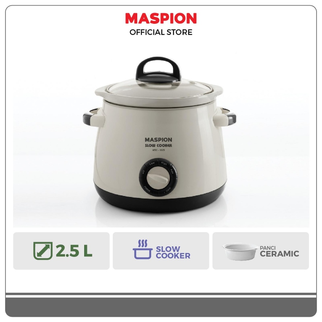 Jual MASPiON Slow Cooker 2.5 Liter Pemanas Praktis Tipe MSC-1825 ...