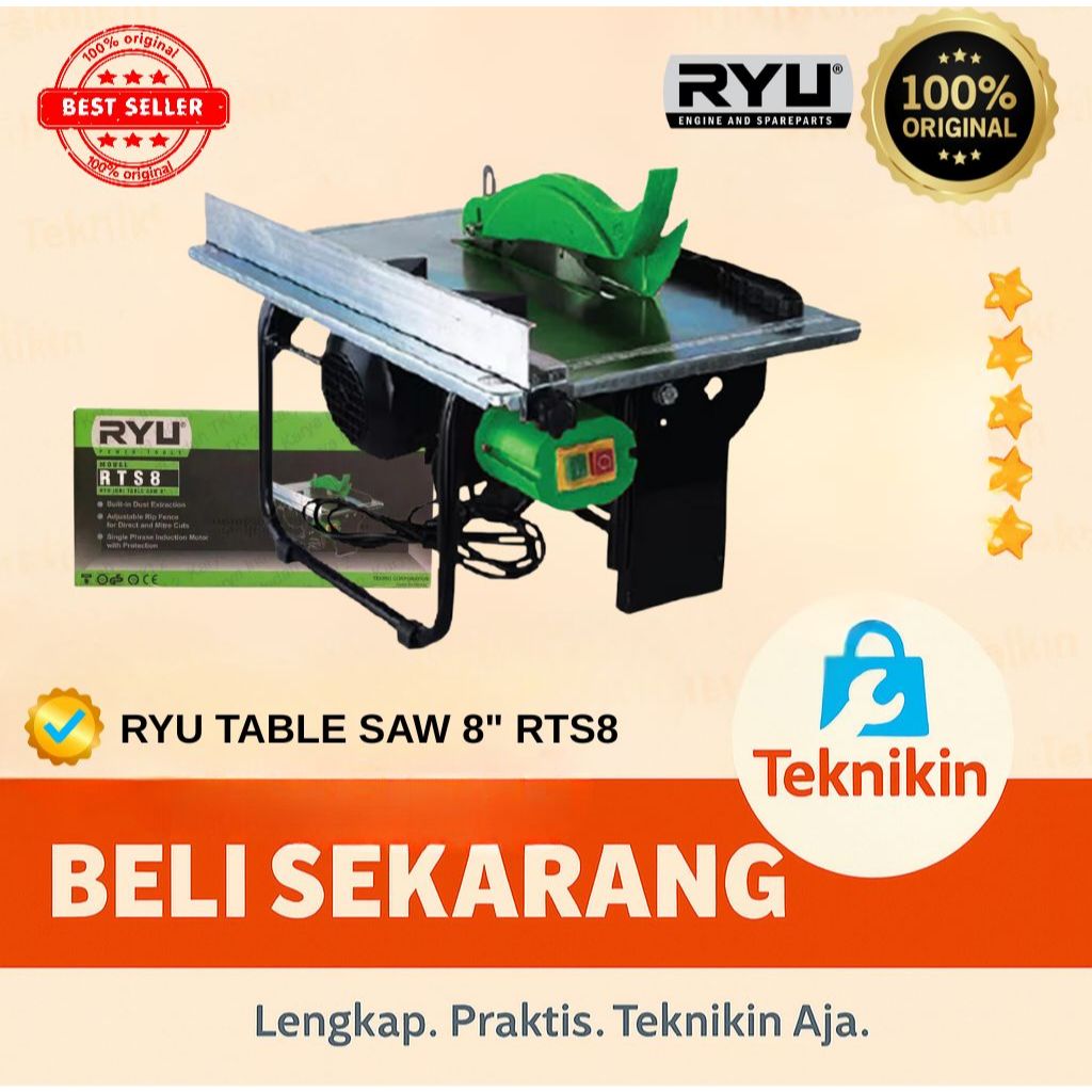 Jual Ryu table saw 8 inch RTS8 - mesin gergaji meja kayu - mesin potong ...